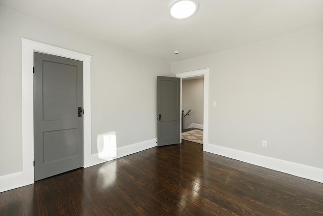 unfurnished bedroom featuring wood-type flooring