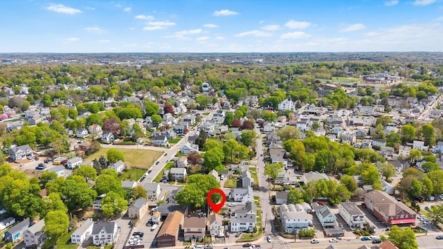 bird's eye view with a residential view