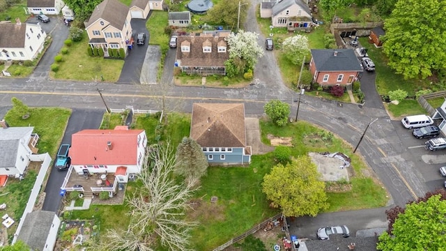 aerial view of residential area