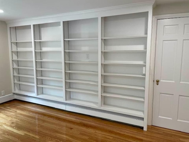 closet featuring a baseboard radiator