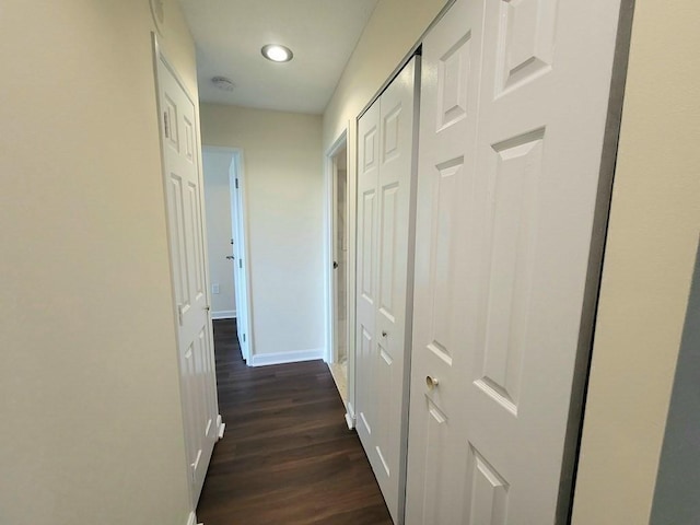 90 Quincy Shore Dr Unit 303, Quincy, MA 02171 - corridor with dark wood-style flooring and recessed lighting