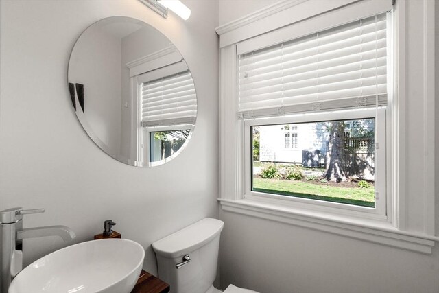 bathroom featuring toilet and a sink