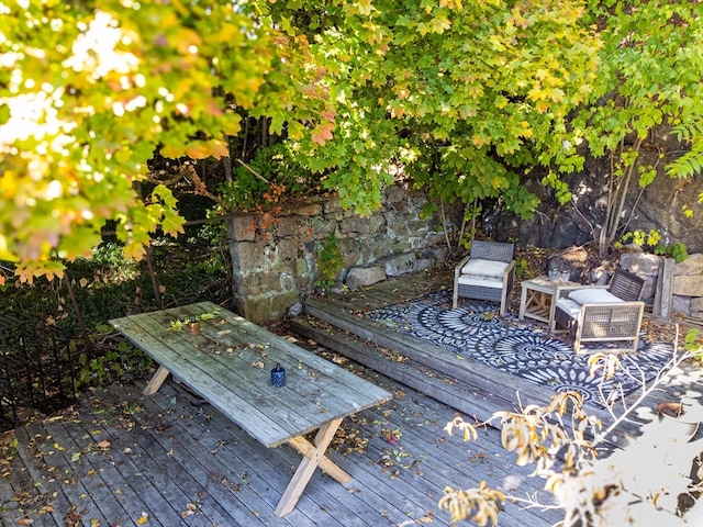 view of wooden terrace