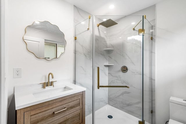 26 Parsons Dr, Swampscott, MA 01907 - full bath featuring toilet, vanity, and a marble finish shower