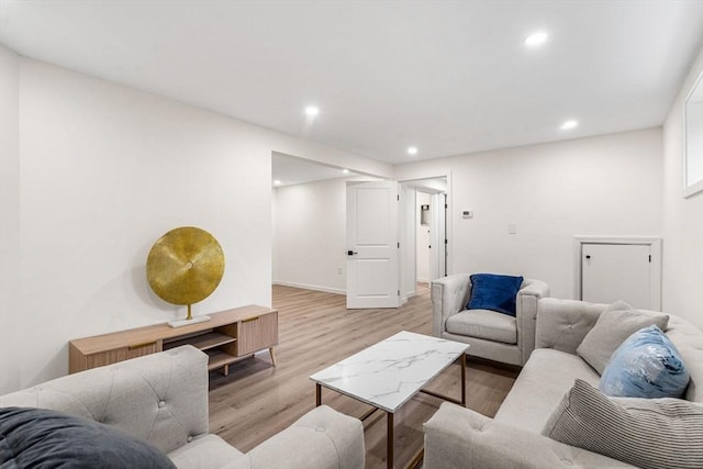 26 Parsons Dr, Swampscott, MA 01907 - living area featuring light wood-type flooring and recessed lighting