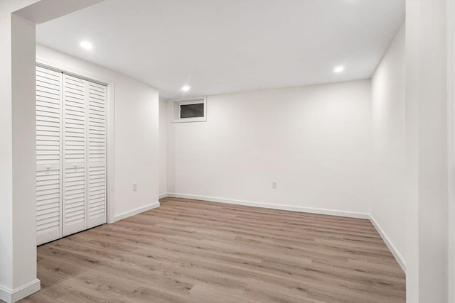 26 Parsons Dr, Swampscott, MA 01907 - finished basement with wood finished floors, recessed lighting, and baseboards