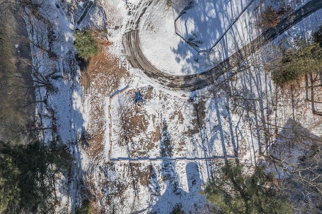 view of snowy aerial view