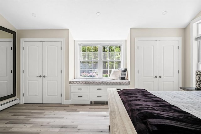 4 Rowley Rd, Topsfield, MA 01983 - bedroom featuring light wood-style flooring, multiple closets, and baseboards