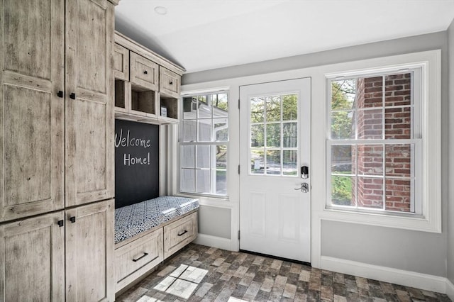 4 Rowley Rd, Topsfield, MA 01983 - mudroom featuring baseboards and brick patterned floors