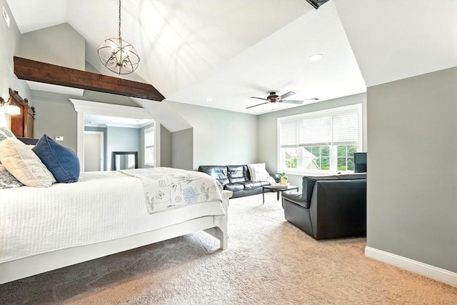 21 Carla Ln, Wilbraham, MA 01095 - bedroom featuring light colored carpet, lofted ceiling, and recessed lighting