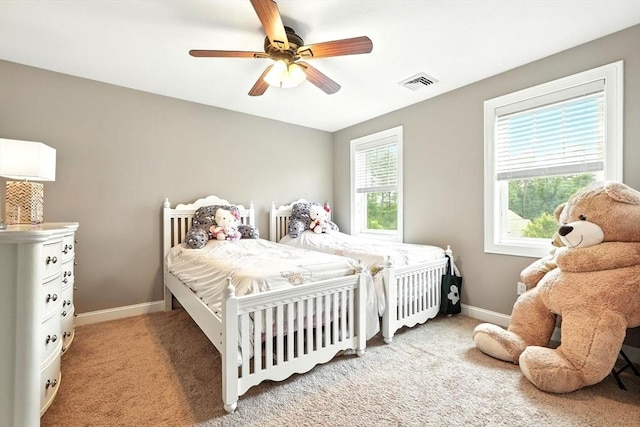 21 Carla Ln, Wilbraham, MA 01095 - bedroom with light colored carpet and a ceiling fan