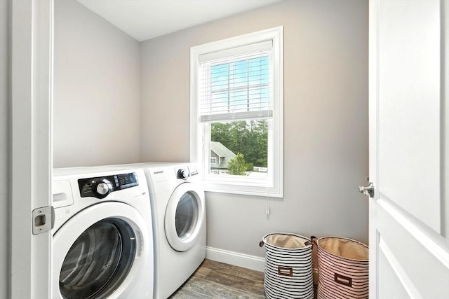 21 Carla Ln, Wilbraham, MA 01095 - laundry room with independent washer and dryer and wood finished floors