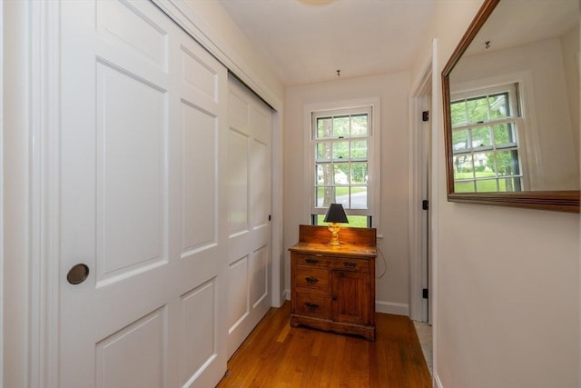 9 Horseshoe Rd, Chelmsford, MA 01824 - doorway with light wood-type flooring and baseboards