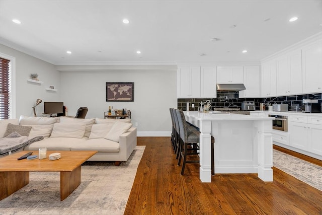 living room featuring hardwood / wood-style flooring