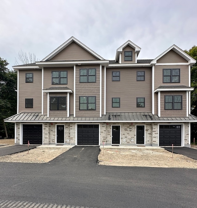 view of property featuring a garage