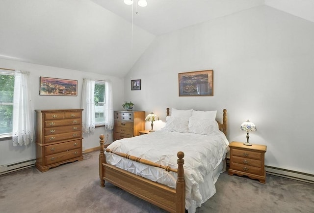 6 Hillcrest Dr, Hopkinton, MA 01748 - carpeted bedroom with vaulted ceiling and baseboard heating
