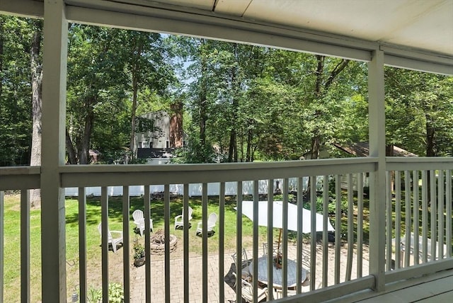 6 Hillcrest Dr, Hopkinton, MA 01748 - balcony featuring view of wooded area