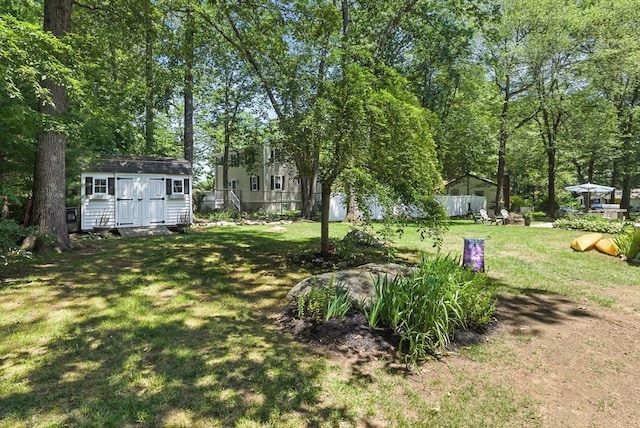 6 Hillcrest Dr, Hopkinton, MA 01748 - view of yard with a storage unit