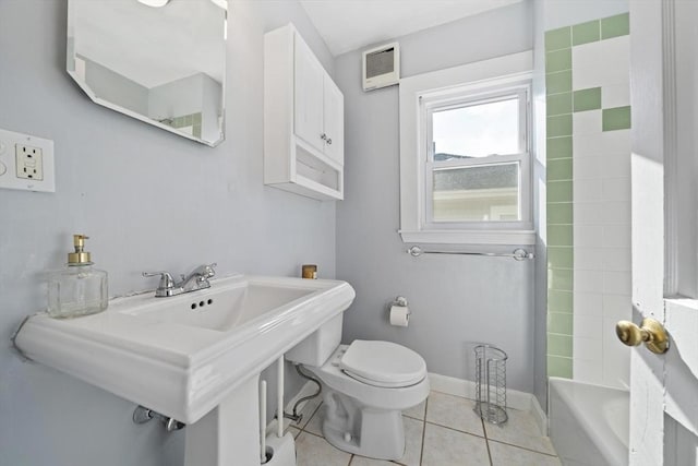 40 S Crescent Circuit, Boston, MA 02135 - bathroom with toilet, tile patterned flooring, baseboards, and  shower combination
