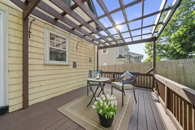 40 S Crescent Circuit, Boston, MA 02135 - wooden deck featuring a pergola