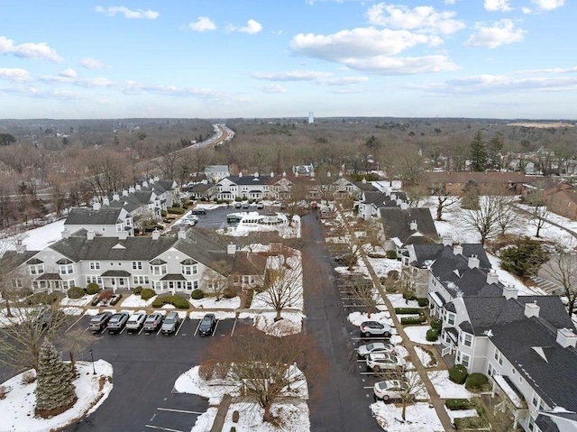 view of snowy aerial view