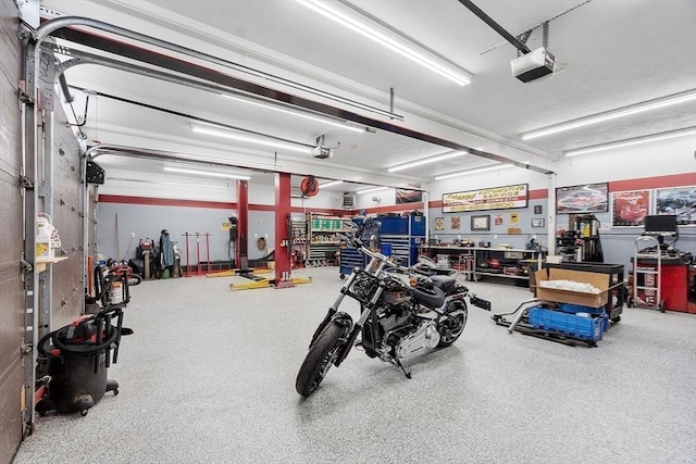 garage featuring a garage door opener