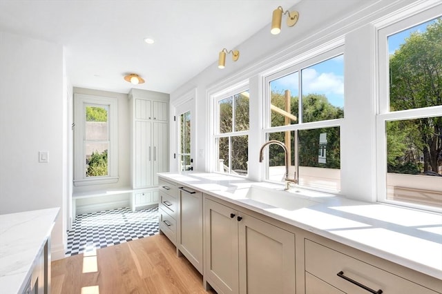 interior space featuring a sink