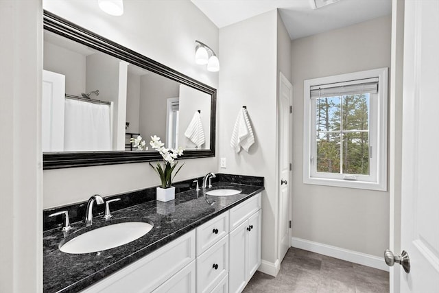 54 Sunflower Way, Plymouth, MA 02360 - full bathroom with double vanity and baseboards