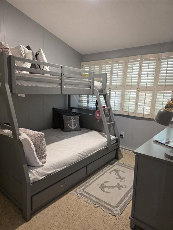 233 Hoopdole Rd, Mashpee, MA 02649 - bedroom with lofted ceiling and carpet floors