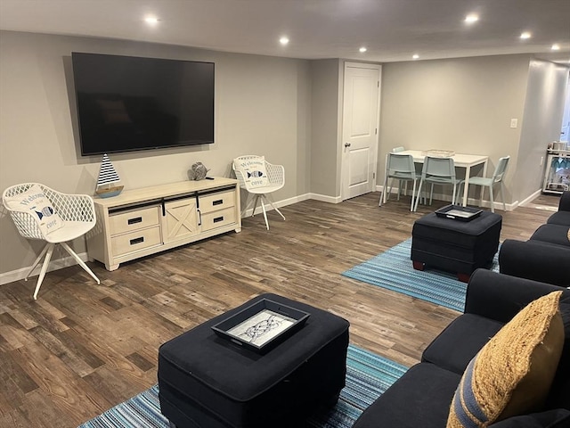 233 Hoopdole Rd, Mashpee, MA 02649 - living area featuring wood finished floors and recessed lighting