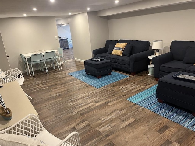 233 Hoopdole Rd, Mashpee, MA 02649 - living room with recessed lighting and wood finished floors