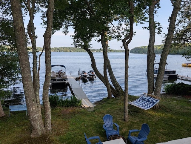 233 Hoopdole Rd, Mashpee, MA 02649 - dock area featuring a water view