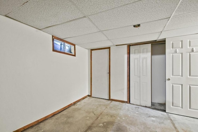 35 Woodland Rd, Leominster, MA 01453 - below grade area with a drop ceiling