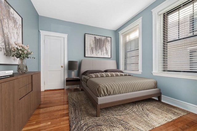 bedroom featuring light hardwood / wood-style floors