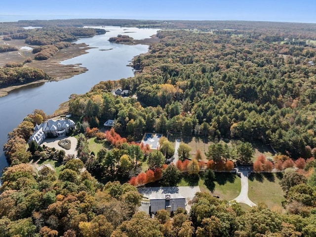 150 Horseneck Rd, Dartmouth, MA 02748 - drone / aerial view of a heavily wooded area and a nearby body of water