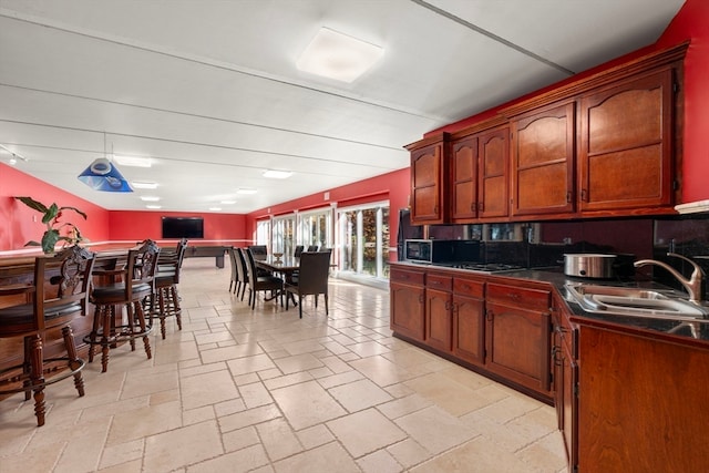 kitchen with sink and backsplash