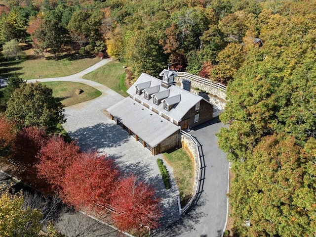 150 Horseneck Rd, Dartmouth, MA 02748 - view from above of property with a heavily wooded area