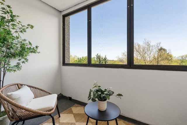 sitting room featuring baseboards