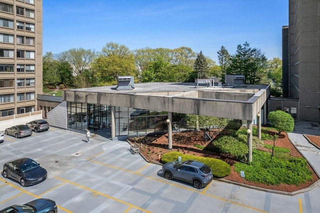 view of uncovered parking lot