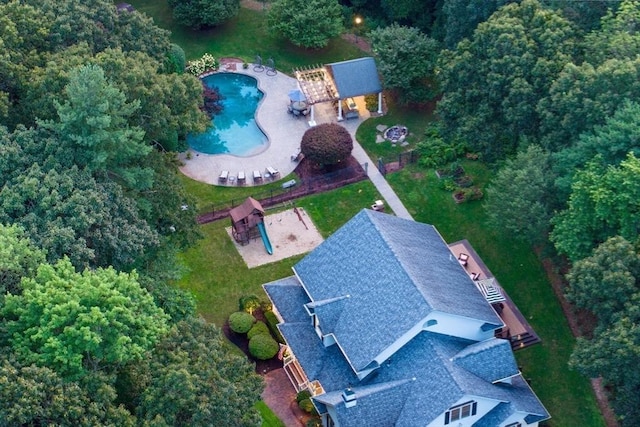 261 E St, Foxboro, MA 02035 - view from above of property with a pool
