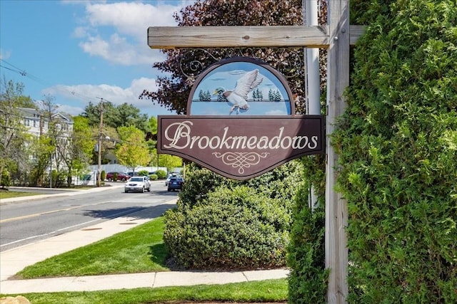 view of community sign