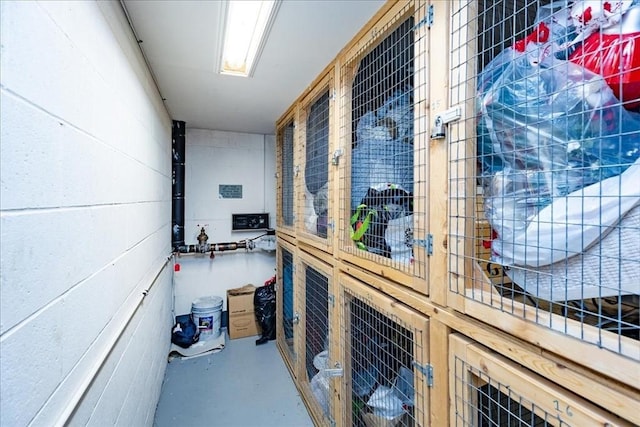 view of storage area