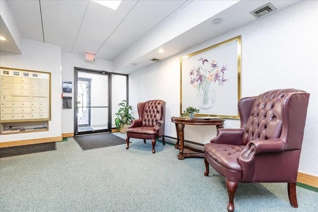 common area featuring recessed lighting