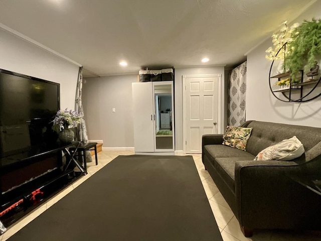 412 Worcester St, West Boylston, MA 01583 - living area with light tile patterned floors and recessed lighting