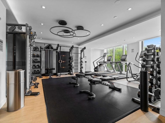 100 Shawmut Ave Unit 709, Boston, MA 02118 - workout area with recessed lighting