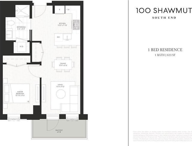 100 Shawmut Ave Unit 709, Boston, MA 02118 - property floor plan