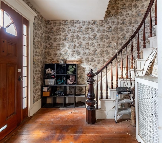 foyer featuring hardwood / wood-style flooring