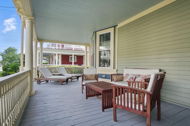 9 Arlington Rd, Woburn, MA 01801 - wooden terrace with an outdoor living space