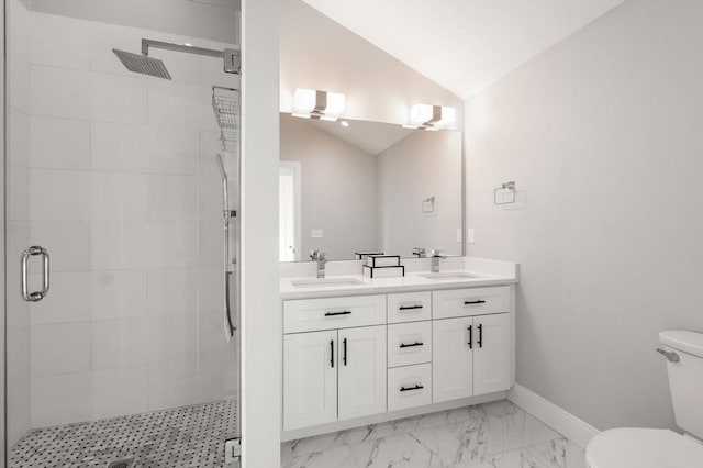 123-125 Centre St Unit Th4, Boston, MA 02124 - bathroom with a sink, a stall shower, and toilet