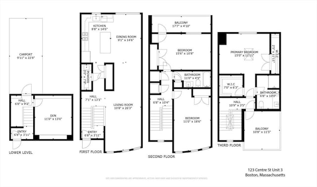 123-125 Centre St Unit Th4, Boston, MA 02124 - plan
